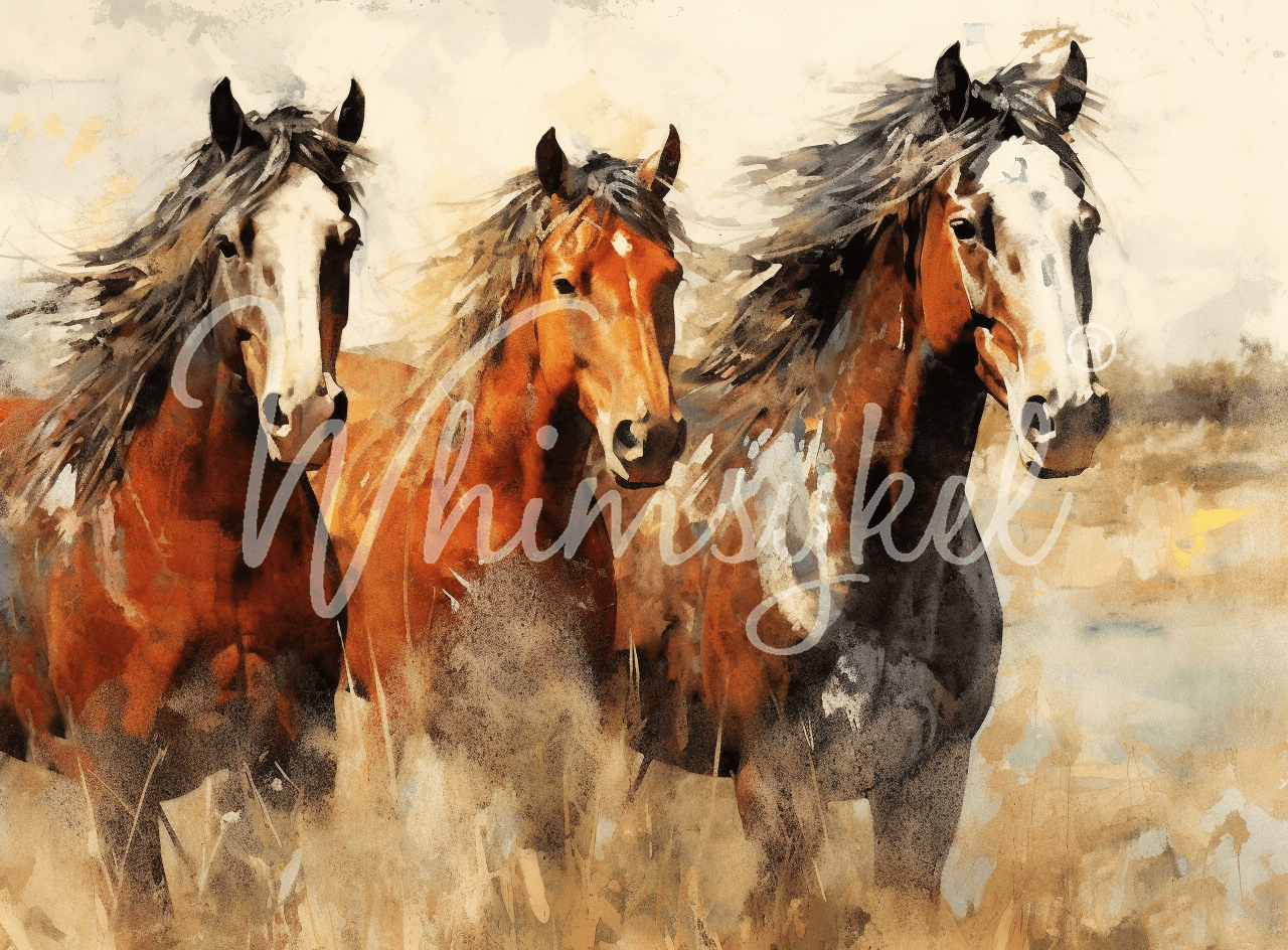 Graceful Steeds | 18 lb Decoupage Tissue Paper | 2 Sizes