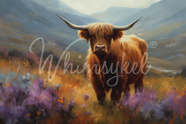 Flora Highland Cow | 18 lb Decoupage Tissue Paper | 2 Sizes
