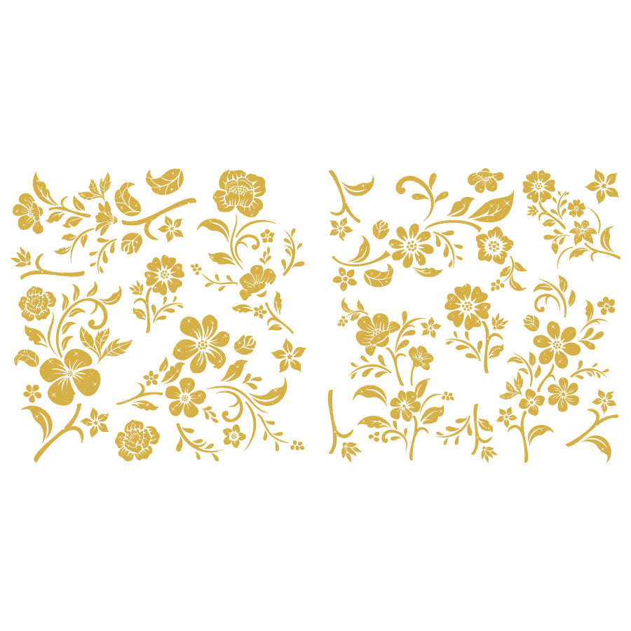 Hokus Pokus - Metallic Gold Foils - Blooms - 2 Sheets