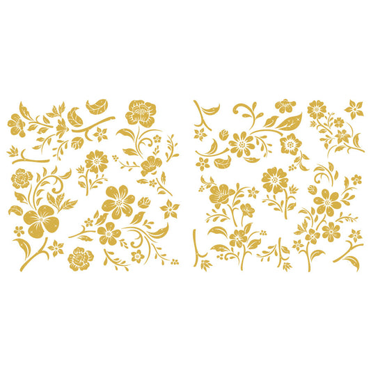 Hokus Pokus - Metallic Gold Foils - Blooms - 2 Sheets