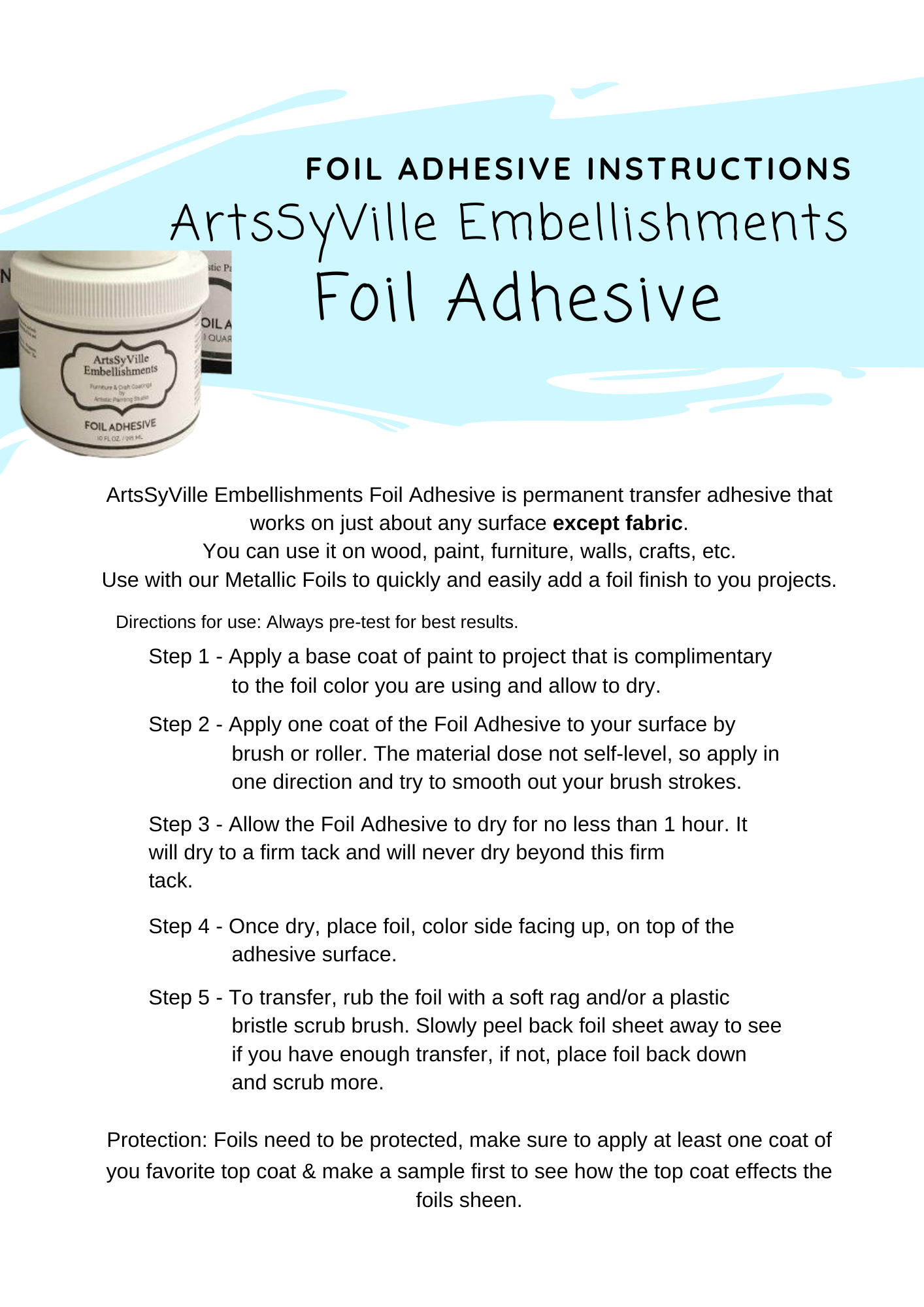 Foil Adhesive - ArtsSyVille Embellishments