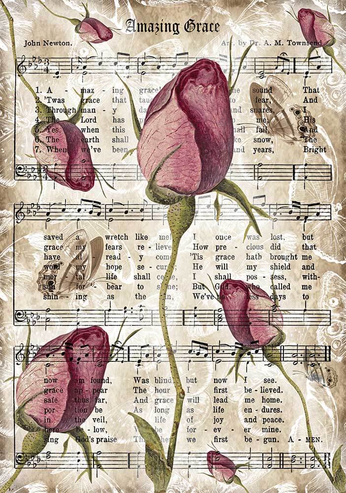 European Excellency - Amazing Grace Roses Rice Paper