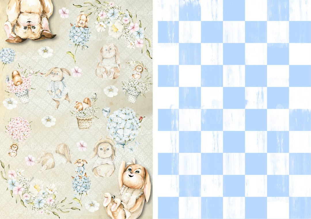 Bunny Dreams and Checks Combo Minis (#A059)
