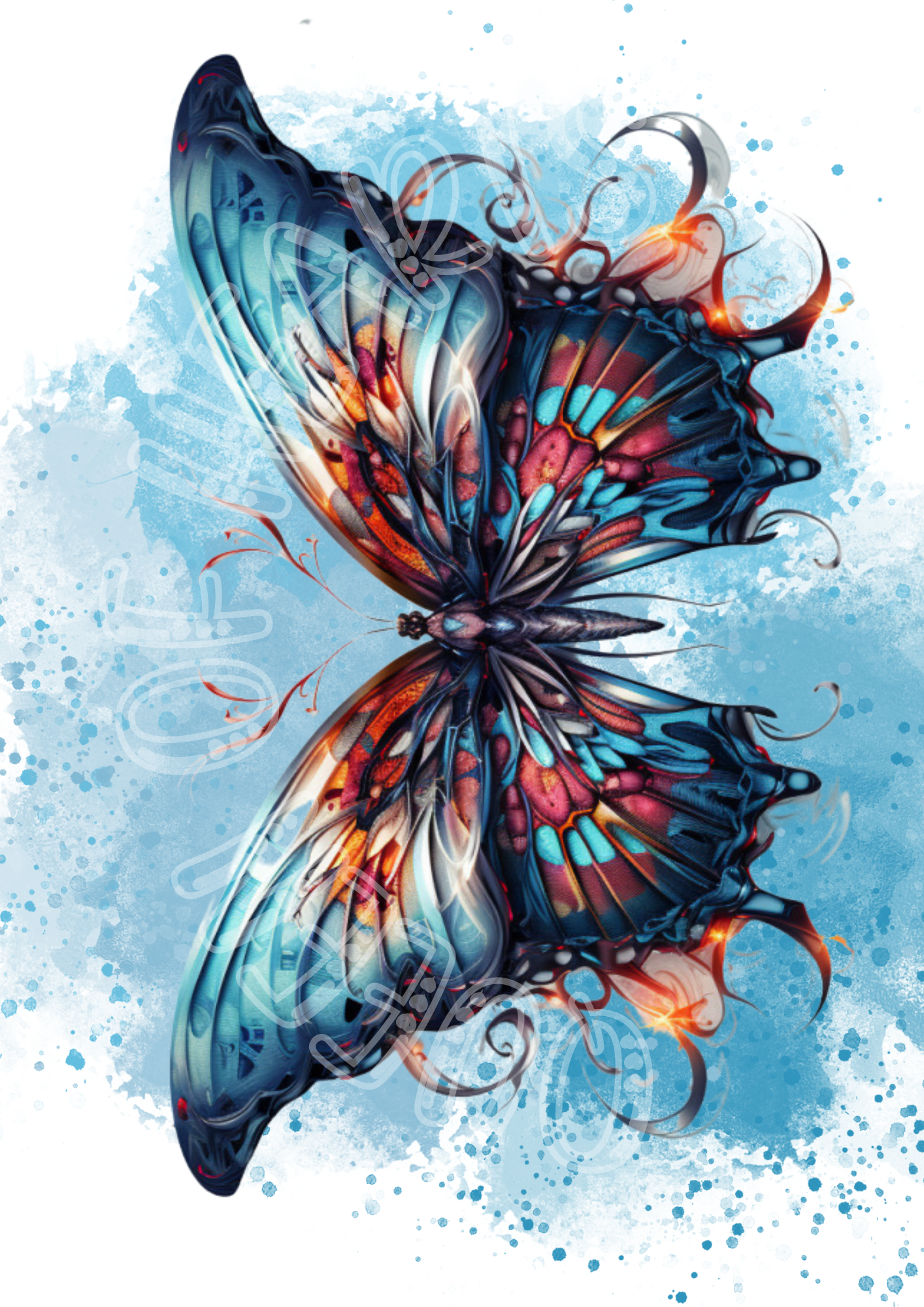 Queen of Hearts Rice Paper Prints - Butterfly 1
