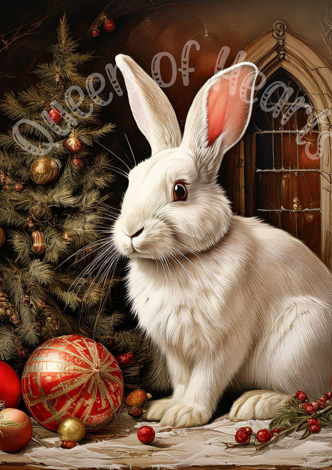 Queen of Hearts - Christmas Bunny