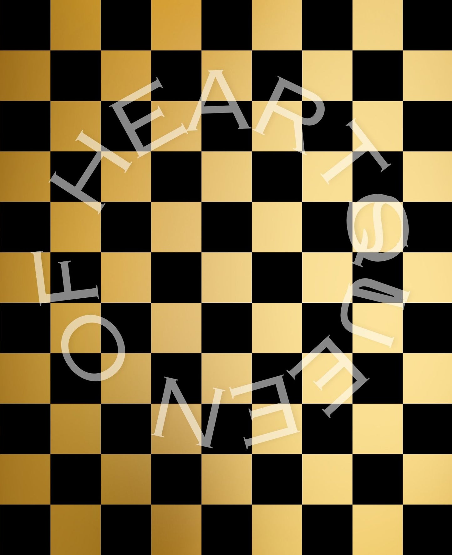 Queen of Hearts Rice Paper Prints - Gold Check