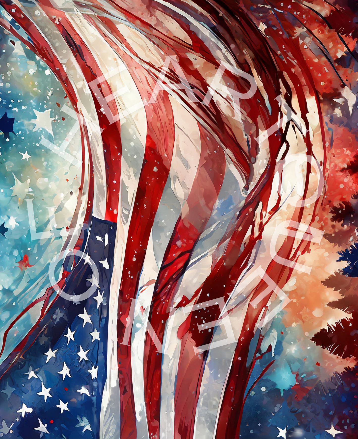 Queen of Hearts Rice Paper Prints - Land of the Free