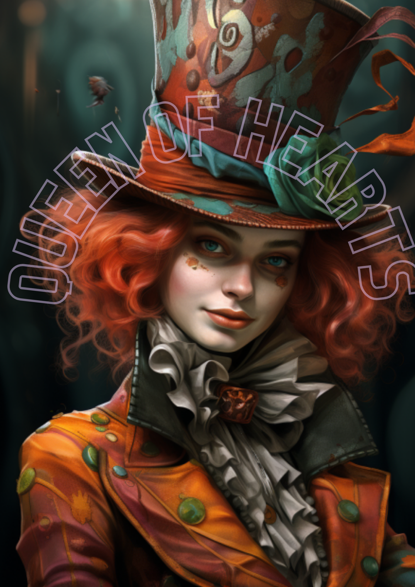 Queen of Hearts Rice Paper Prints - Female Madhatter