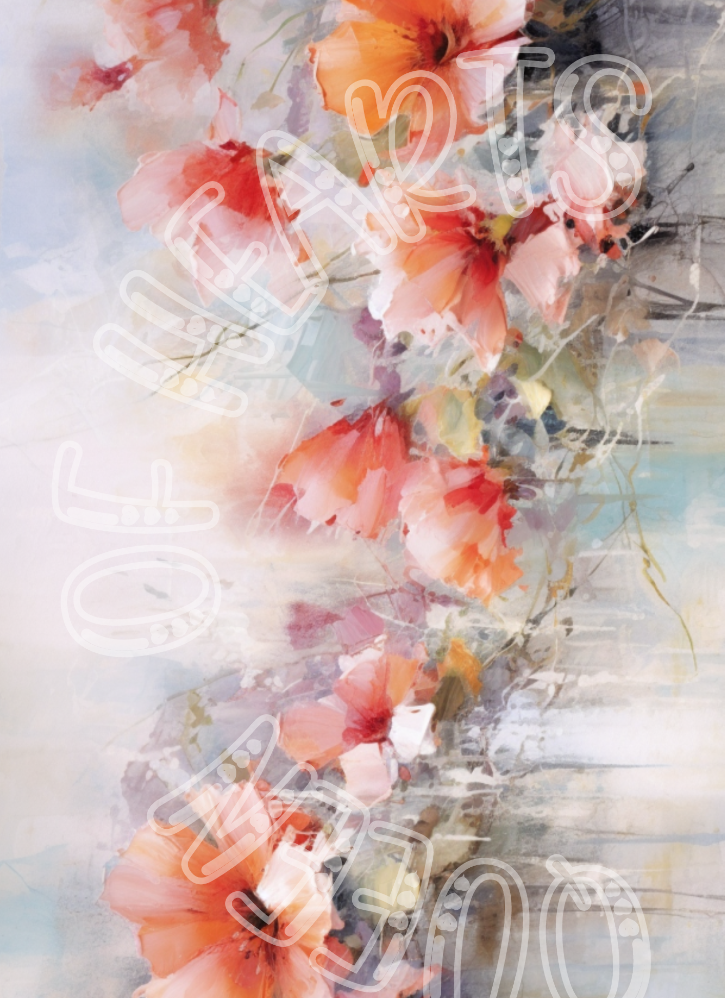 Queen of Hearts - Floral Watercolor