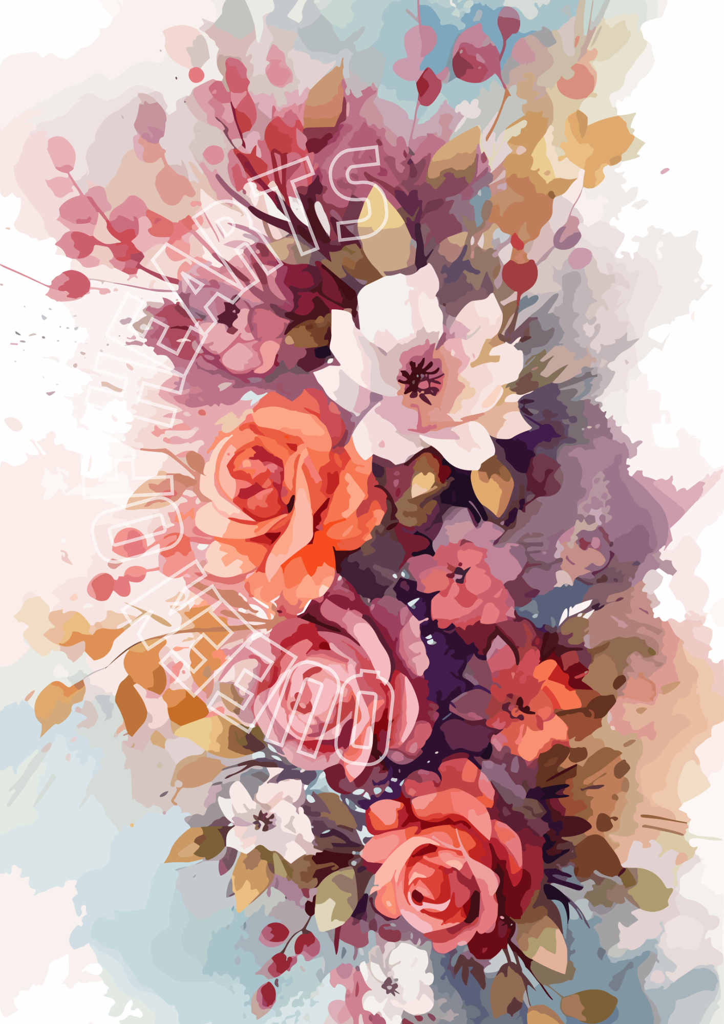 Queen of Hearts Rice Paper Prints - French Florals