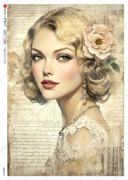 Vintage Portrait and Letter I