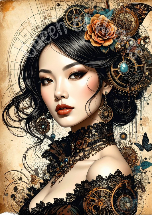 Queen of Hearts  - Steampunk Lady 3