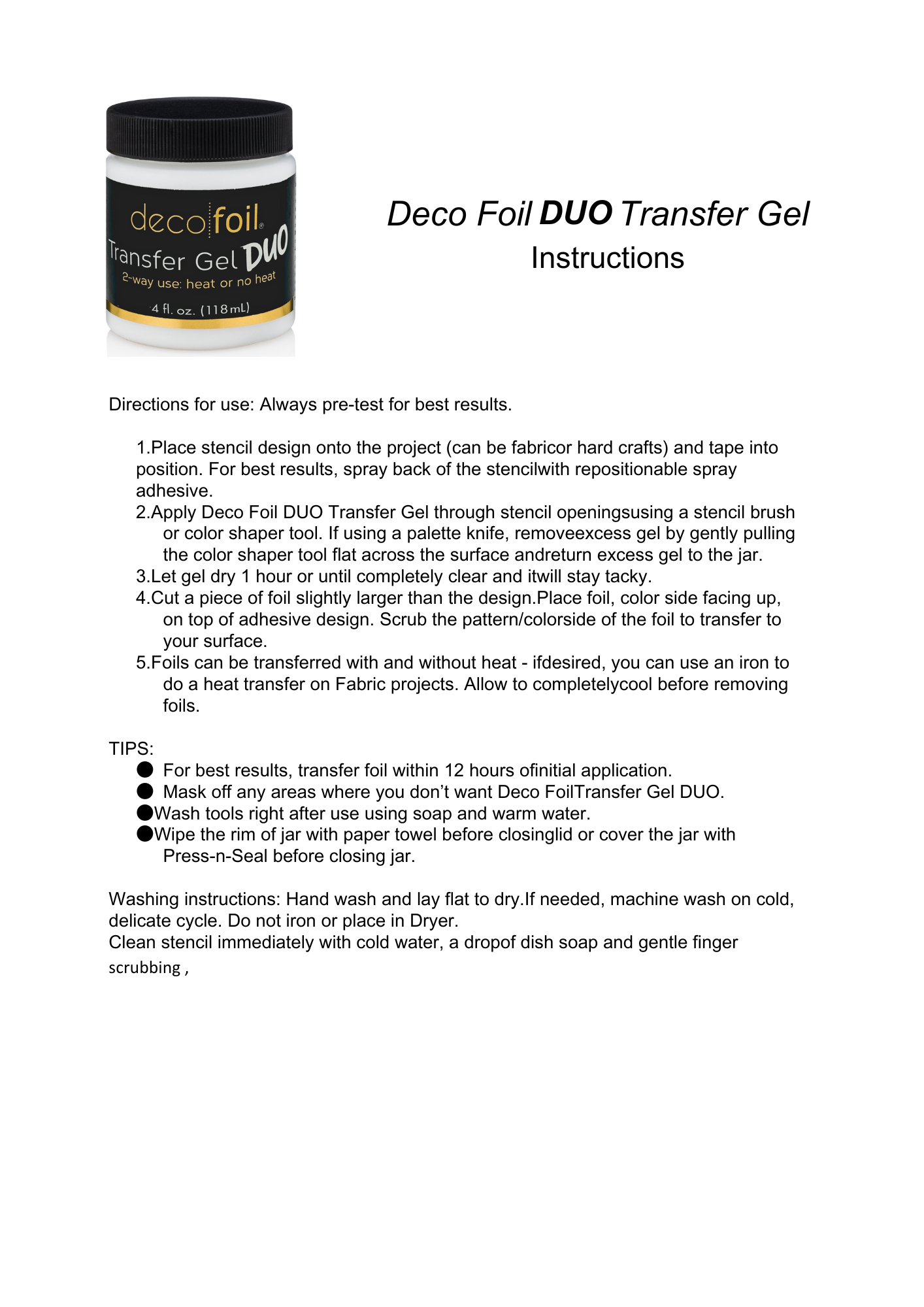 Foil Adhesive - Deco Foil Transfer Gel DUO