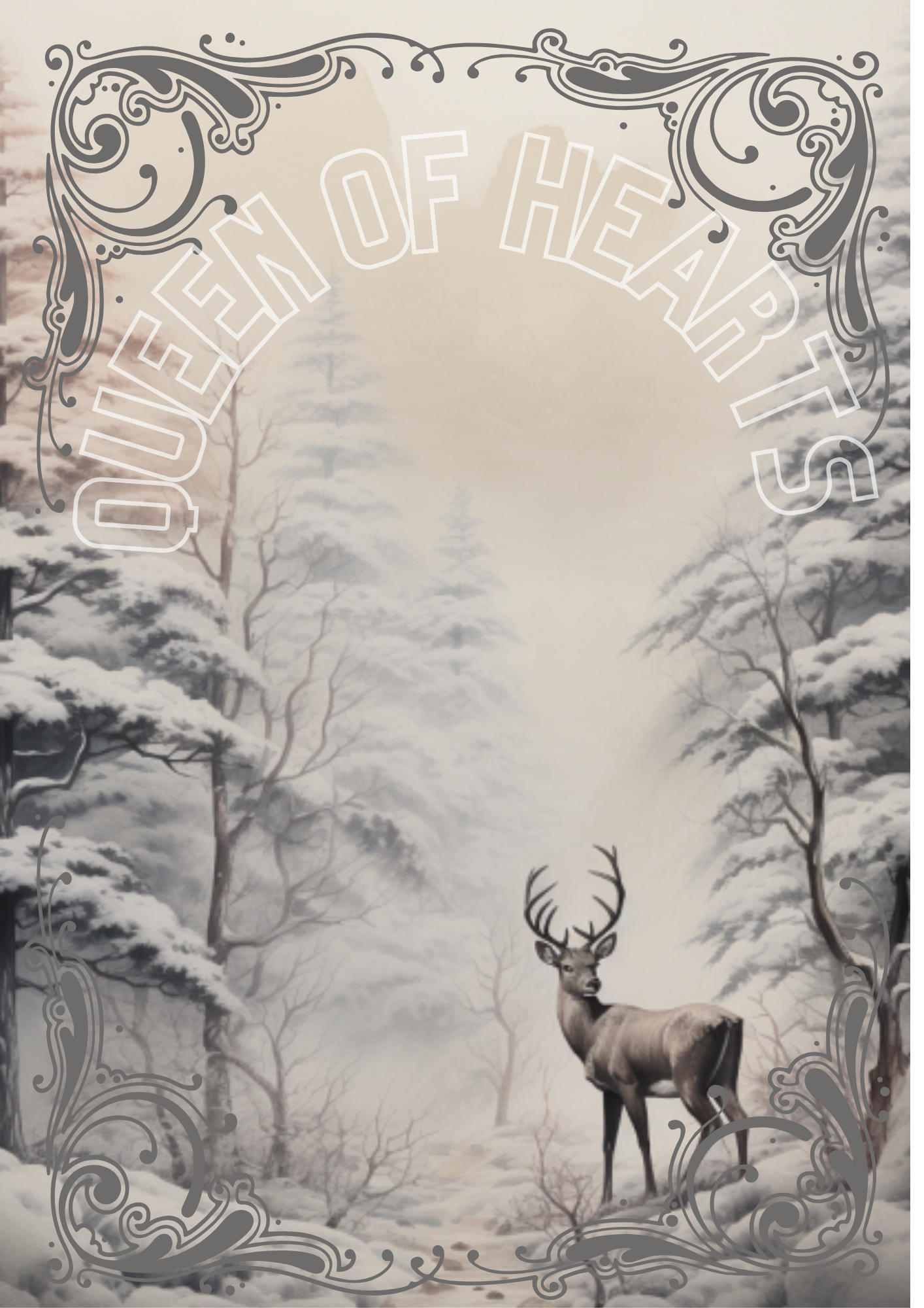 Queen of Hearts Rice Paper Prints - Woodland Deer