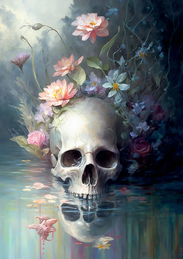 Dragonfly Crafts - Floral Skull 2