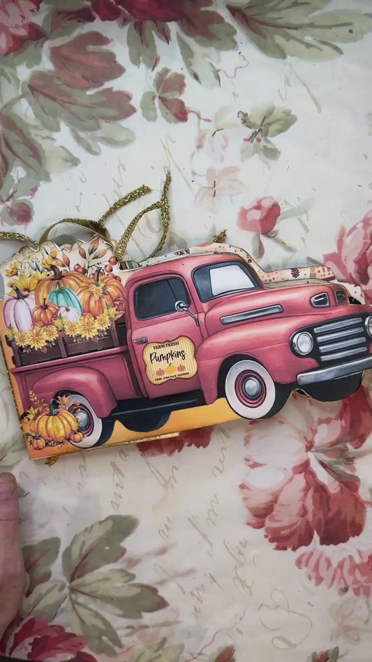 Sweater Weather (Vintage Red Truck) Creative Journal