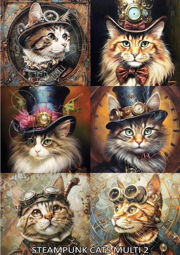 Dragonfly Crafts - Steampunk Cats Multi