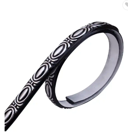VFlex - Black with Siver Highlights, Flexible Molding Trim with Peel and Stick Self-Adhesive Backing