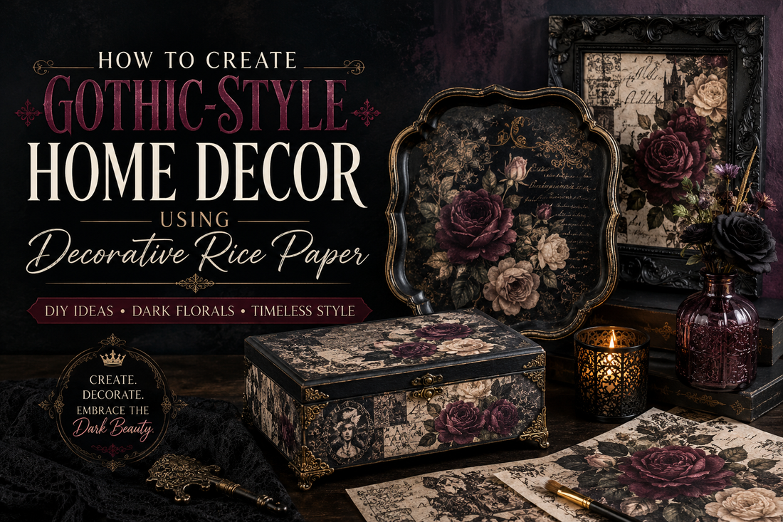 How to Create Gothic-Style Home Decor Using Decorative Rice Paper