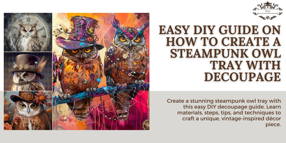 Easy DIY Guide On How to Create a Steampunk Owl Tray with Decoupage