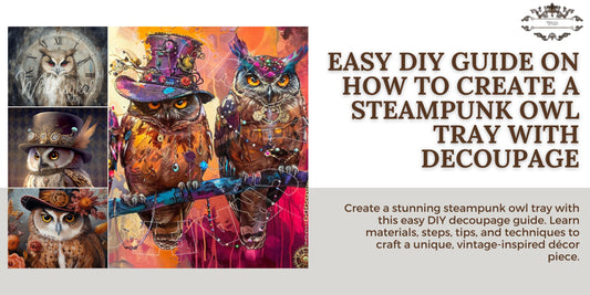 Easy DIY Guide On How to Create a Steampunk Owl Tray with Decoupage