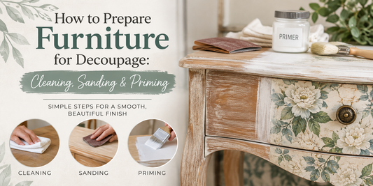 How to Prepare Furniture for Decoupage: Cleaning, Sanding & Priming