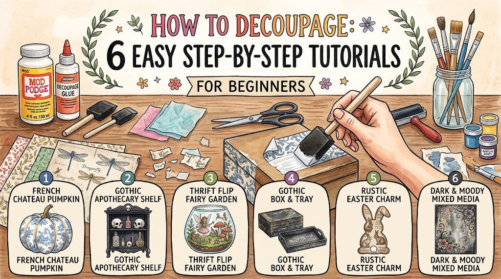 How to Decoupage: 6 Easy Step-by-Step Tutorials for Beginners