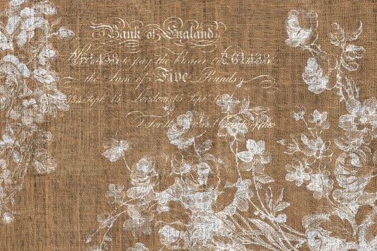 Roycycled Treasures - Floral burlap