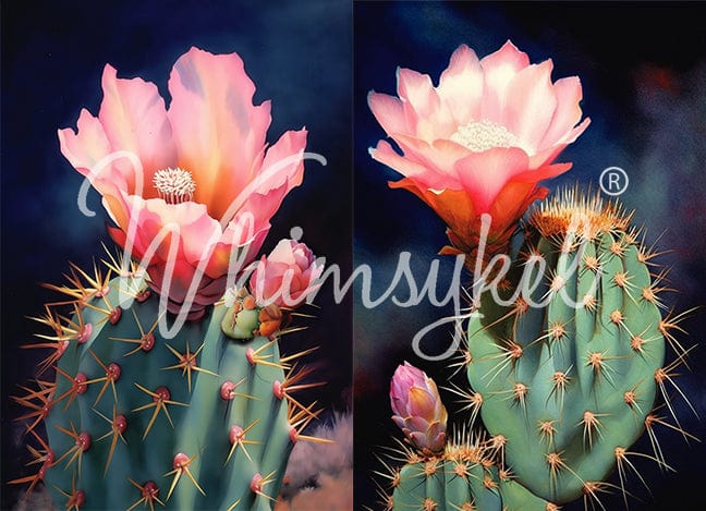 Desert Cactus Duo  | 18 lb Decoupage Tissue Paper | 21x29 in