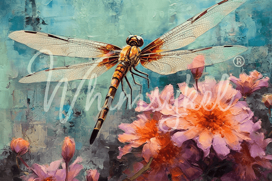 Dragonfly Dance | 18 lb Decoupage Tissue Paper | 21x29 in