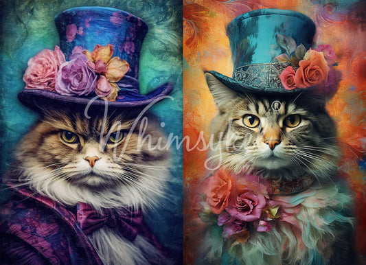 Duo Cats |18lb Decoupage Tissue Paper | 21x29 in