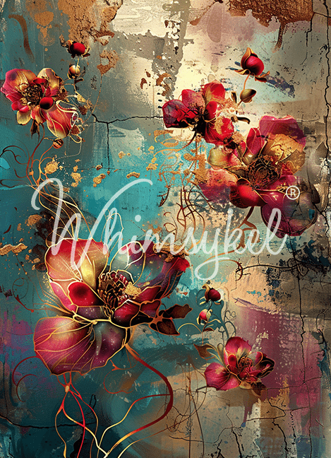 Patina Petals |18lb Decoupage Tissue Paper | 2 Sizes