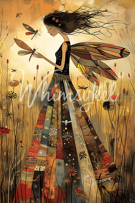 Patchwork Angel |18lb Decoupage Tissue Paper | 21x29 in