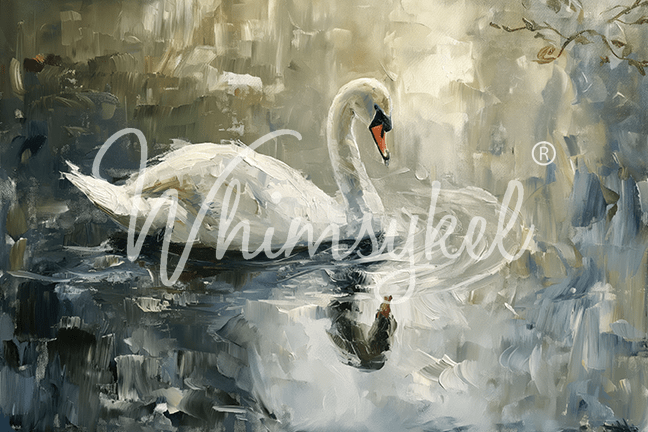 Peaceful Swan | 18 lb Decoupage Tissue Paper | 2 Sizes