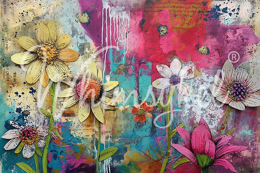 May Flowers | 18 lb Decoupage Tissue Paper | 21x29 in