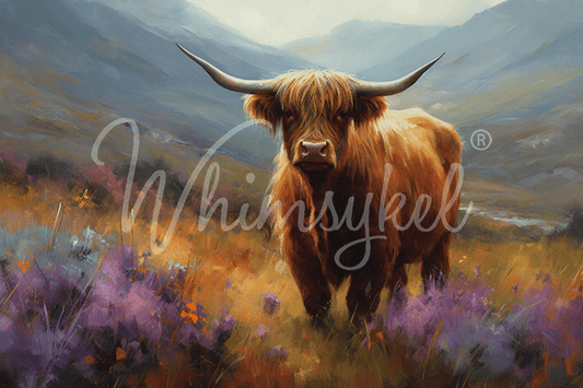 Flora Highland Cow | 18 lb Decoupage Tissue Paper | 2 Sizes