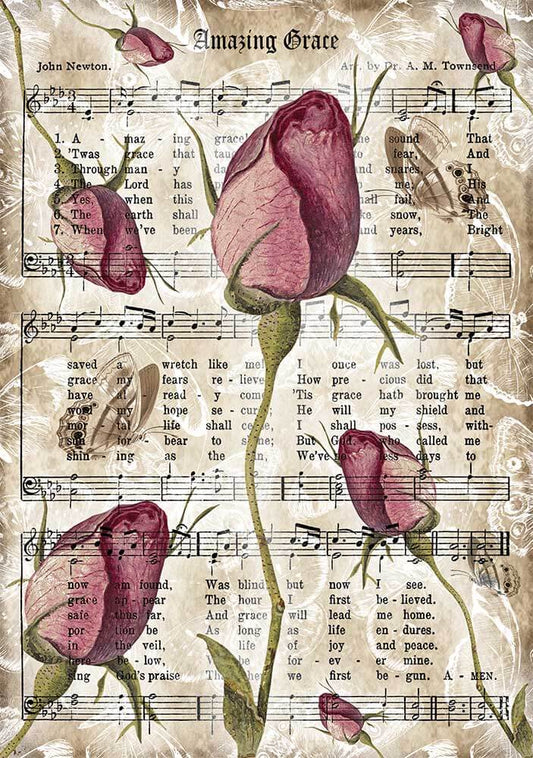 European Excellency - Amazing Grace Roses Rice Paper