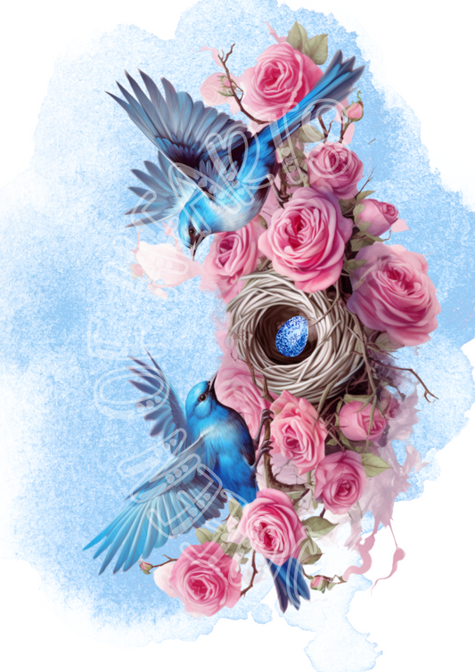 Queen of Hearts - Blue Birds