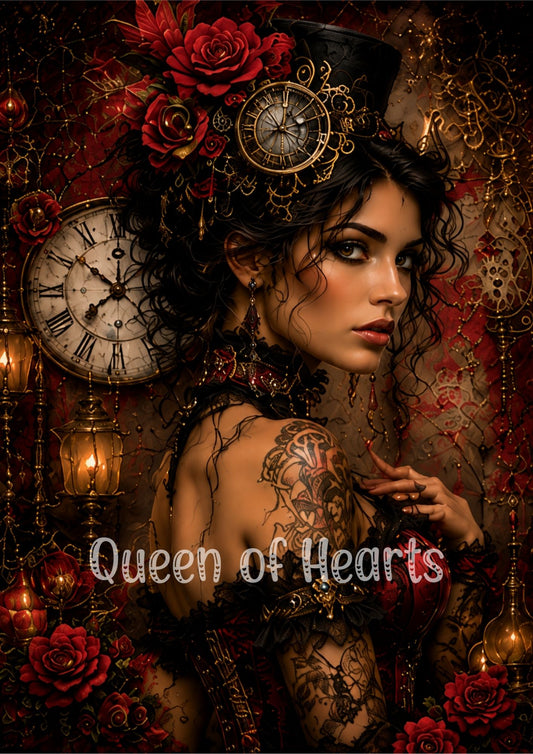 Queen of Hearts - Crimson Clockwork