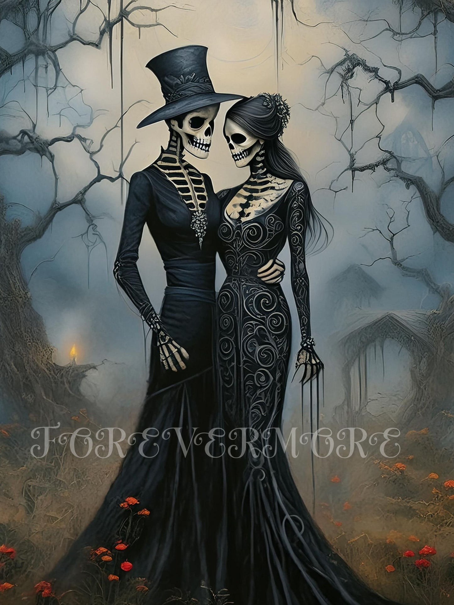 Forevermore - Enchanted Skulls in Twilight