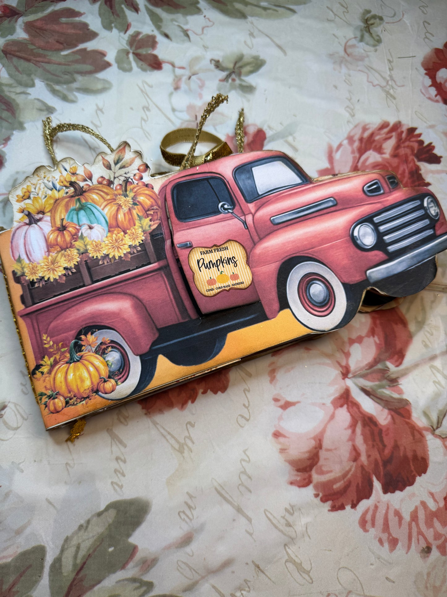 Sweater Weather (Vintage Red Truck) Creative Journal