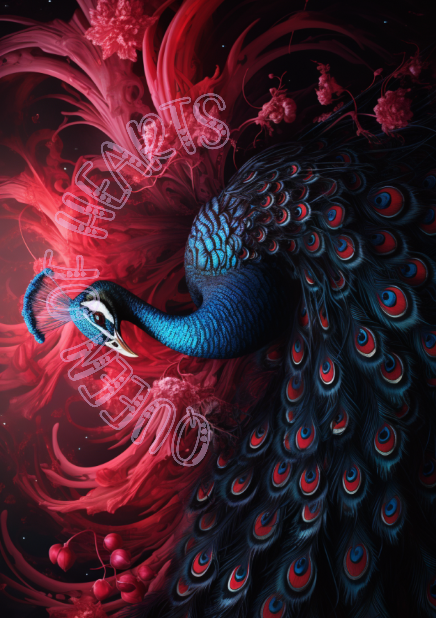 Queen of Hearts - Fiery Peacock