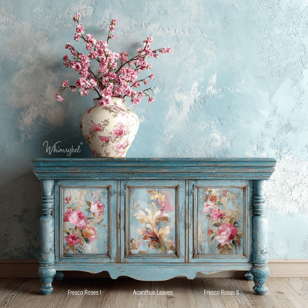 Fresco of Roses 2 | 18lb Decoupage Tissue Paper 14x20 in