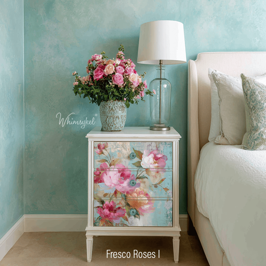 Fresco of Roses 1 | 18lb Decoupage Tissue Paper 14x20 in