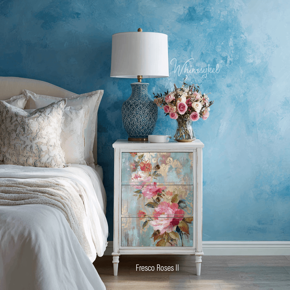 Fresco of Roses 2 | 18lb Decoupage Tissue Paper 14x20 in