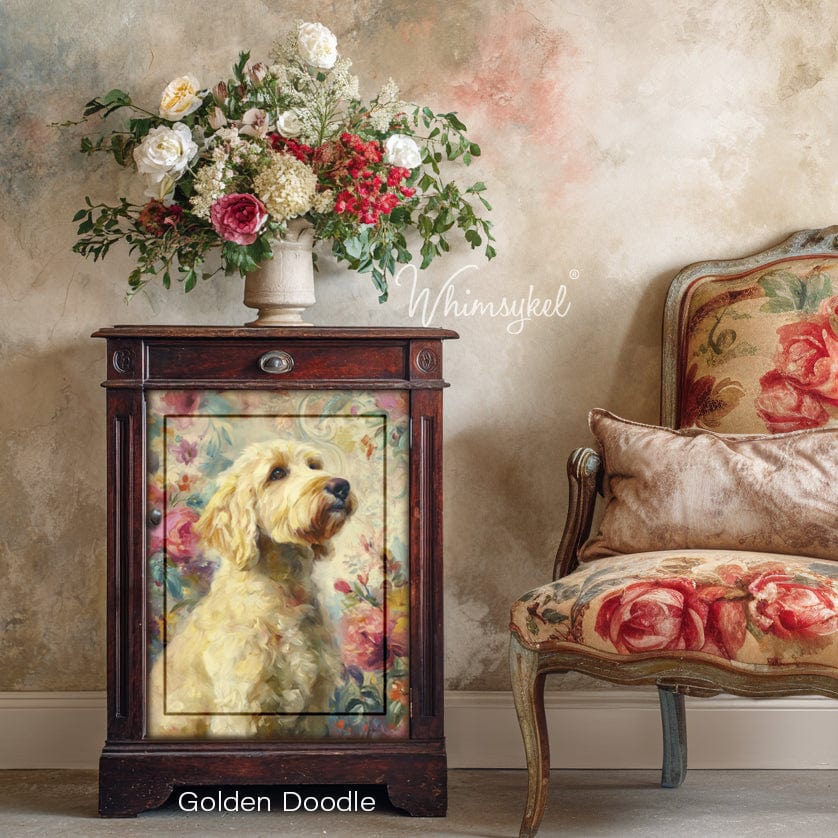Golden Doodle | 18 lb Decoupage Tissue Paper | 21x29