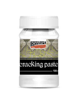 Jar of cracking paste on a white background