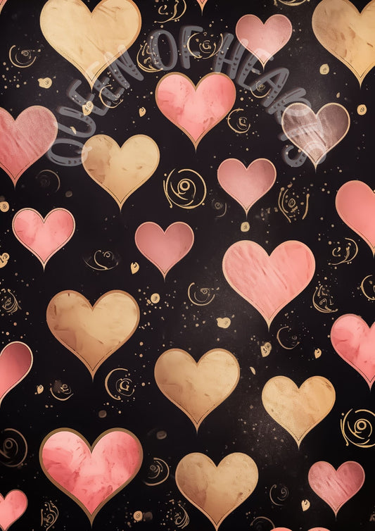 Queen of Hearts Rice Paper Prints - Valentine's Love Cascade