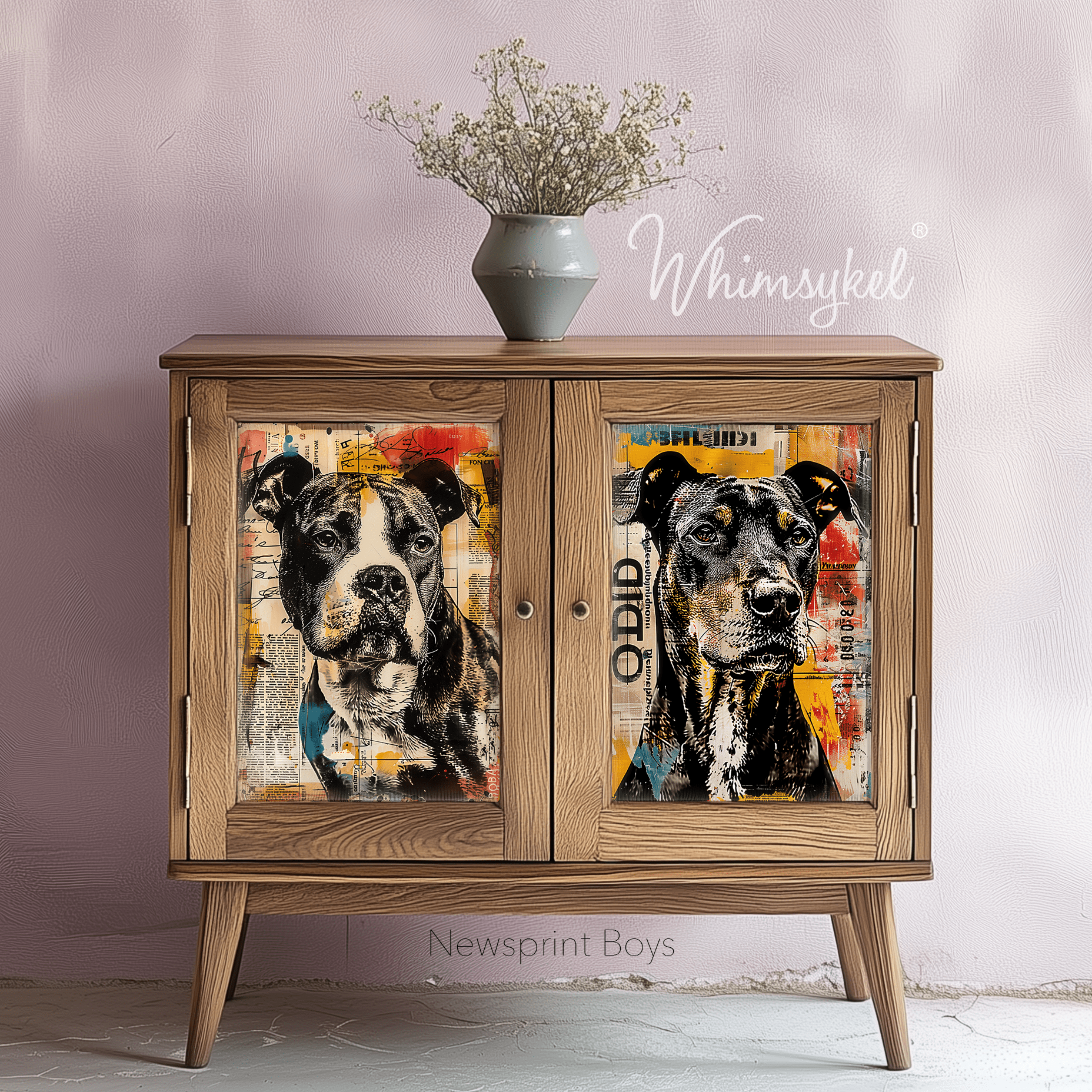 Newsprint Boys  | 18 lb Decoupage Tissue Paper | 21x29 in