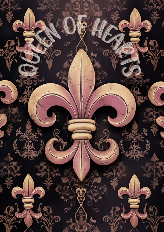 Queen of Hearts Rice Paper Prints - Orchid Crest